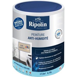 PEINTURE - VERNIS RIPOLIN - Peinture Anti-Humidité - Lin - Satin - 0,75L