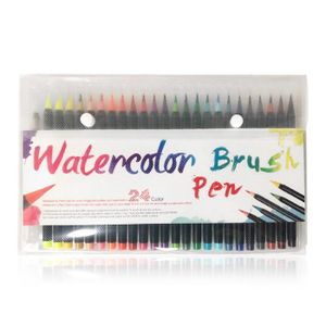 12colors 12/24/36/48/80 couleurs Set de stylos pinceaux Double Brosse Aquarelle Brosse stylos de comptines Artiste Peinture Brosse Pen