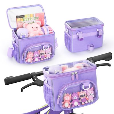 Panier Velo Enfant Panier De Vélo Pour Filles Accessoires De Vélo Avant Avec Guirlandes Pour Enfants De 3 à 13 Ans