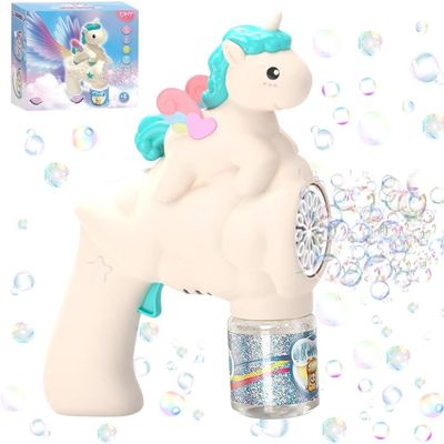 Pistolet à bulles électrique pour enfants | Machine à bulles avec bouteille de recharge, machine gun pour anniversaire et mariage
