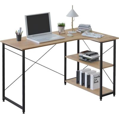 Bureau d'ordinateur d'angle Marron 132x112x99cm Bois ingénierie