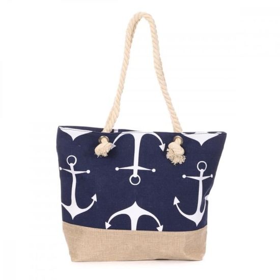 Sac Isotherme Repas Bleu Ancre Marine - Gamelle Portable Pour Travail Et Pique-nique - Bandoulière Réglable - 28x22x15 Cm - 2