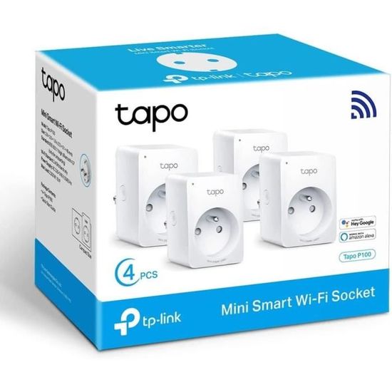 Tapo Prise Connectée WiFi, Suivi de consommation, 16A Type E