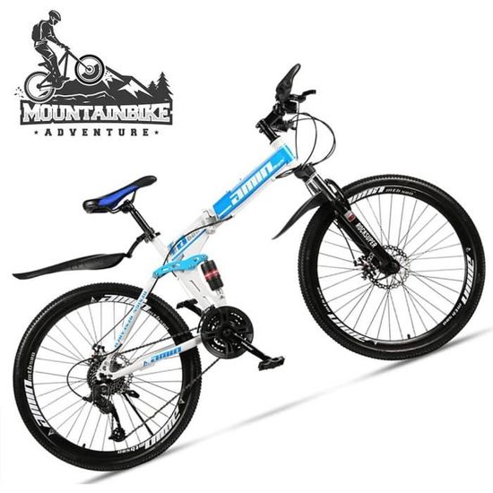 Nengge 24 Pouces Vélo Vtt Adulte Homme Femme Pliable Montagne Tout Suspendu Freins Disque Véhicule Ter