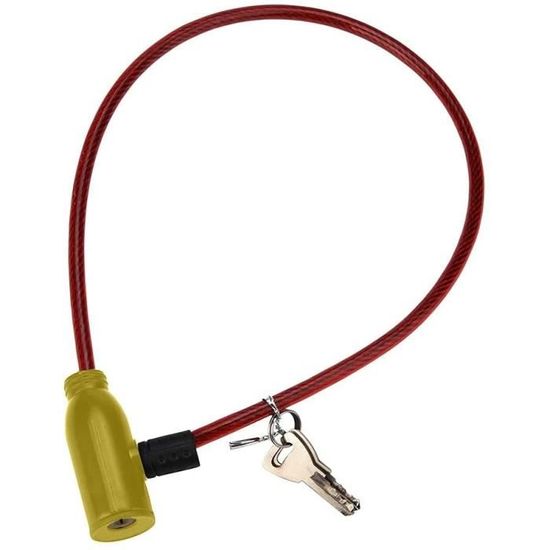 Antivol Vélo FACAIIO – Câble Acier 11 Mm Avec PVC, Sans Clé, Léger (112 G), Résistant Aux Intempéries, Noir