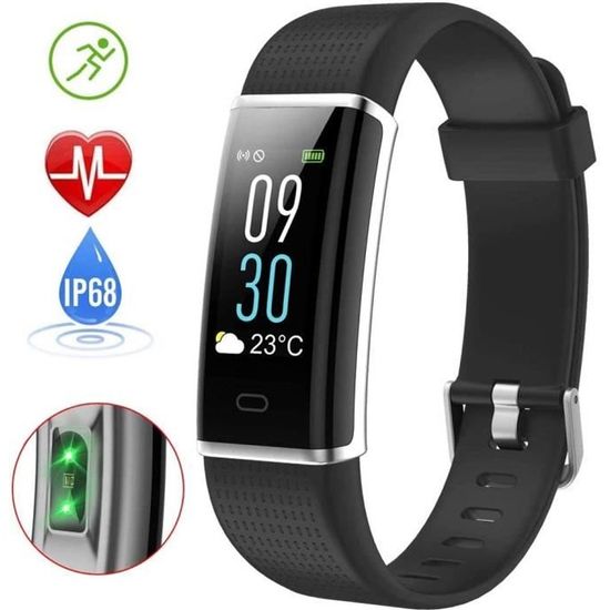 Montre Connectee Femmes Homme Bracelet Connecte Cardiofrequencemetre Etanche IP68 Smartwatch Android iOS Montre Intelligente Vibrant Cdiscount Telephonie