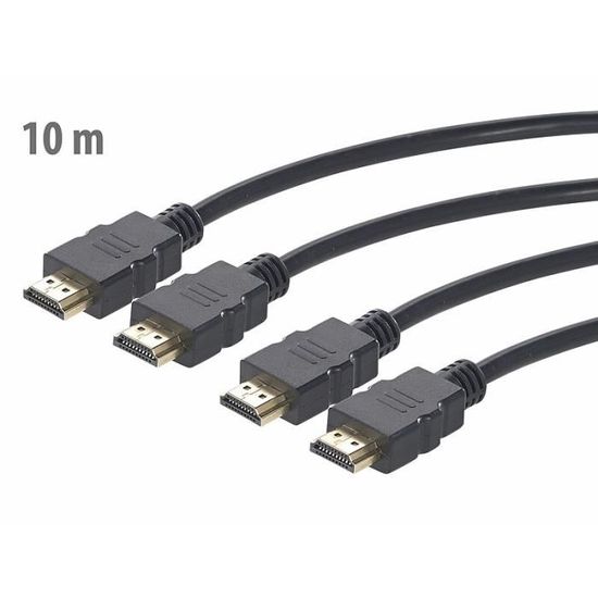 Cable HDMI 10m compatible ARC CEC HEC pour TV 3D 4K LCD OU PLASMA -  Cdiscount TV Son Photo