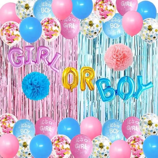 Boîte De Révélation Du Sexe De Bébé Avec Bulletins De Vote - Jeu Pour Fête Prénatale (Baby Shower) - 16.5x16.5 Cm