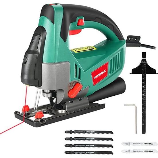 Scie Circulaire Sans Fil HYCHIKA 18V - 4.0Ah, 3500RPM | Guide Laser | 3 Lames Pour Bois, Métal | Portable Et Puissante