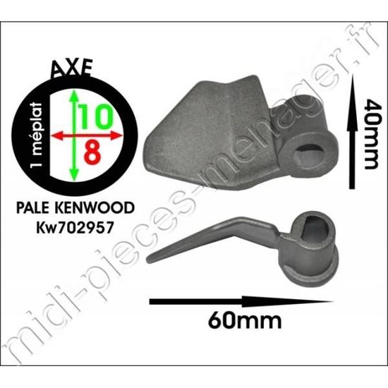 Lame Pour Machine à Pain Kenwood KW702957 - Compatible BM250, BM256 - Pale Courbe LH