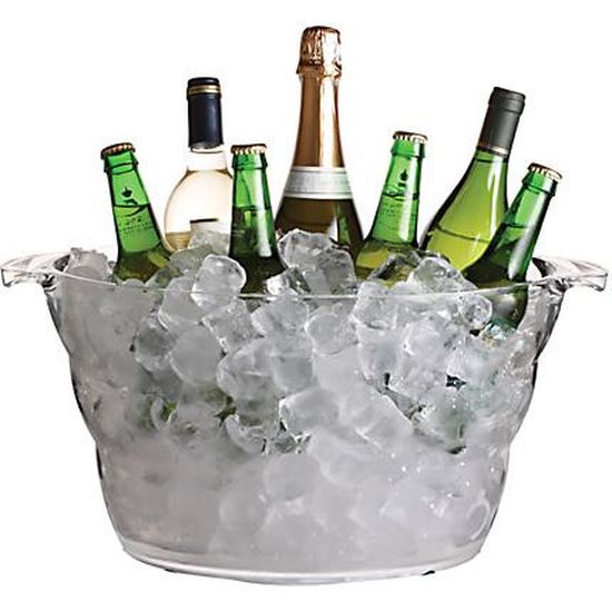 Seau à glaçons - SEAU A GLACONS - RAFRAICHISSEUR - Noir - Gel - Diamètre 20 cm - La cave