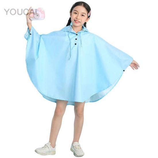 Imperméable Respirant Garçons Filles Cape De Pluie Enfant