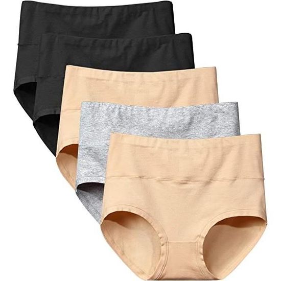 Culottes Femmes Coton - Lot De 6 - 95% Coton, 5% élasthanne - Confort Quotidien - Taille XS à XXL