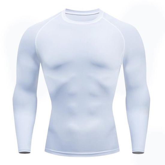 Tee Shirt Compression Homme Maillot Running Baselayer Manches