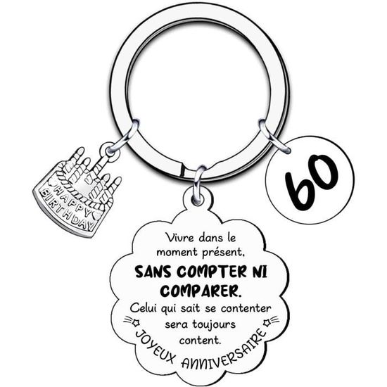 Porte-clés Anniversaire 40-50-60 Ans - Cadeau Original Humoristique Pour Homme/Femme