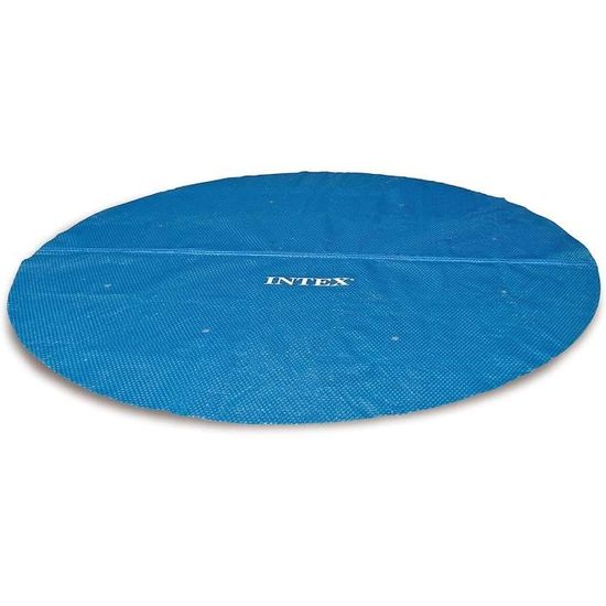 Intex Bâche à Bulles Renforcée Grise Ø 4,50 M – Couverture Solaire Pour Piscine Ronde Ø 4,57 M, Économie De Chaleur +40%