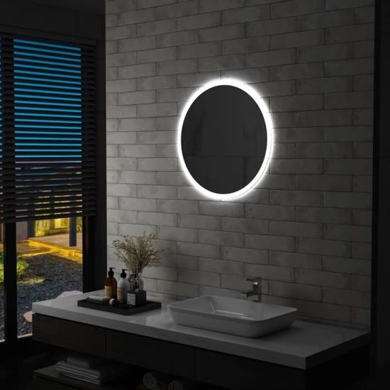 Miroir à LED pour salle de bain 60 cm-LEF