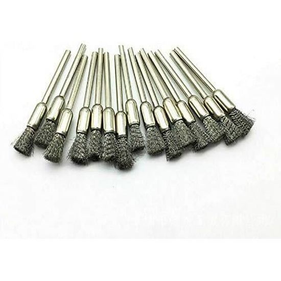 Lot de 2 brosses métalliques polyvalentes avec manche en plastique, brosse en acier robuste pour nettoyer la rouille, les grils, les cuisinières