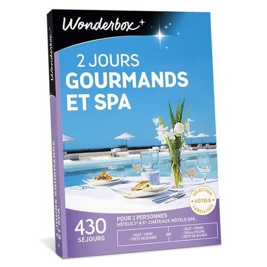 wonderbox coffret cadeau en couple 2 jours gourmands et spa 430 sejours bien etre cdiscount librairie