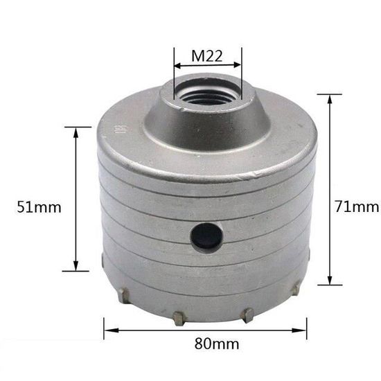 Effektwerk Foret à Noyau 68 Mm Kit Scie Cloche Pour Béton Brique Pierre - Avec Foret Central Carbure Et Tige SDS Plus