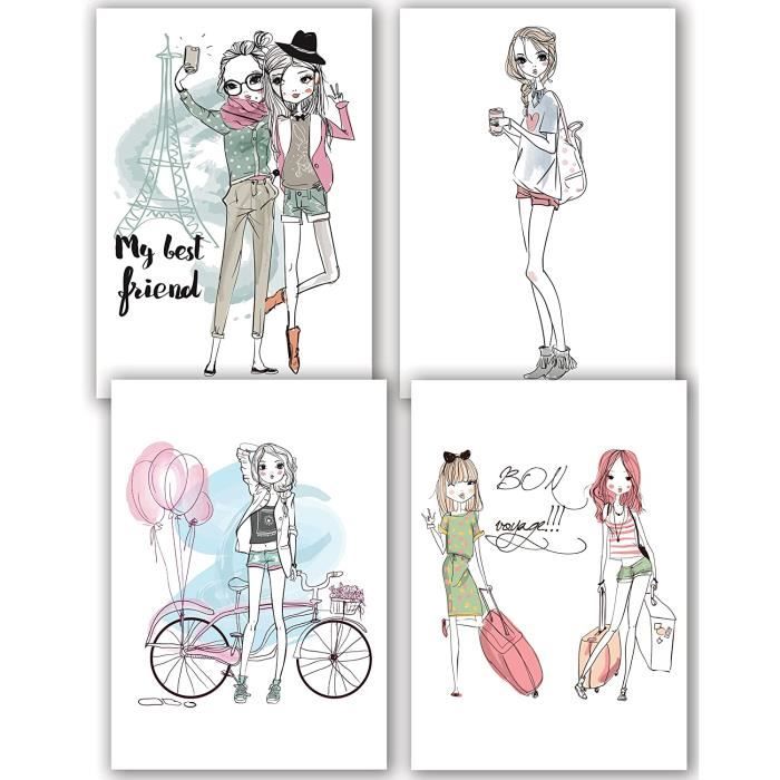 4 Affiches Decoration De La Chambre De Bebe Decoration Chambre Fille Affiche Chambre Bebe Decoration Chambre Bebe Garcon Cdiscount Maison