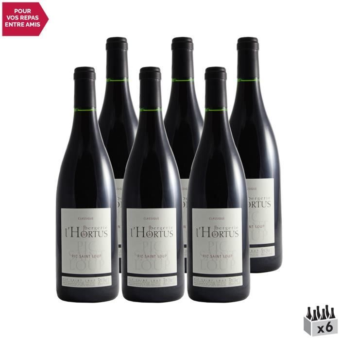 Pic Saint-Loup Bergerie de l'Hortus Classique Rouge 2019 - Lot de 6x75cl - Domaine de l'Hortus - Vin AOC Rouge du Languedoc - Roussi
