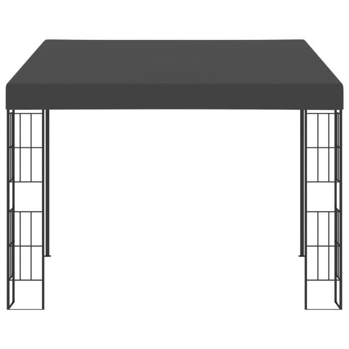 Tonnelle de Jardin - Barnum Belvédère mural 3x3 m Anthracite Tissu