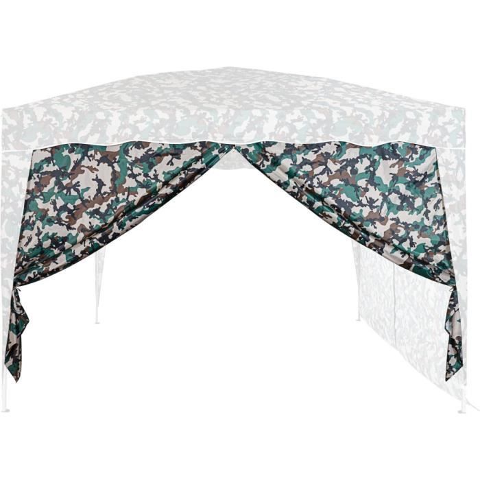 INSTENT Panneau latéral avec fermeture à glissière, couleur camouflage, pour tonnelles 3x3m