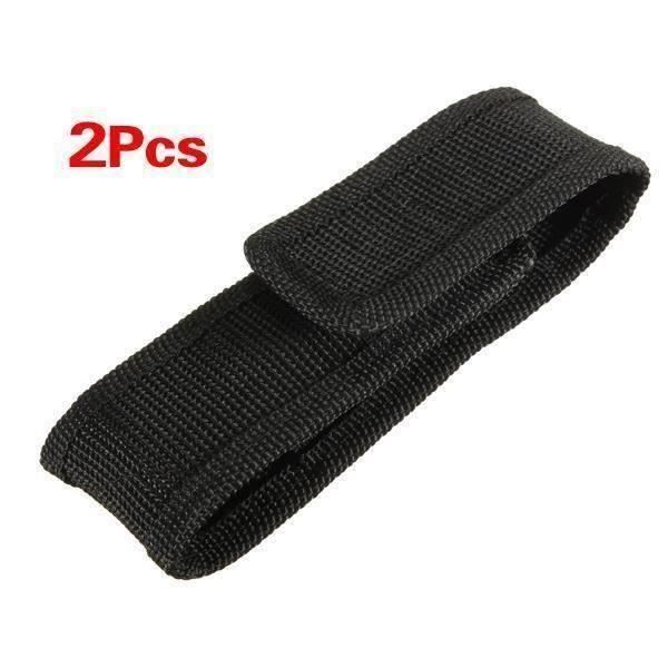 SK 2pcs 13cm Porte Noire etui en nylon Ceinture Housse Sac pour LED lampe torche