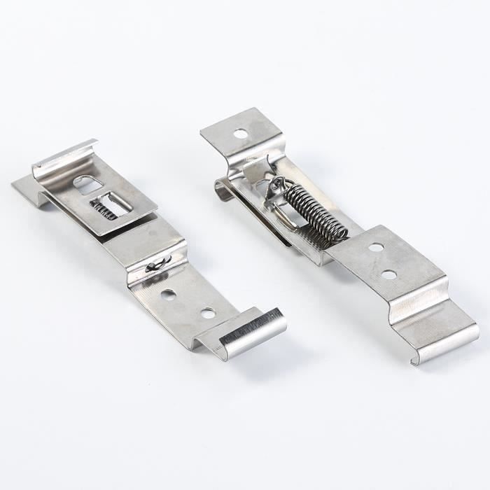 2X Clips de Plaque Immatriculation de Remorque - Support en Acier Inoxydable à Ressort de Support Paire TR112