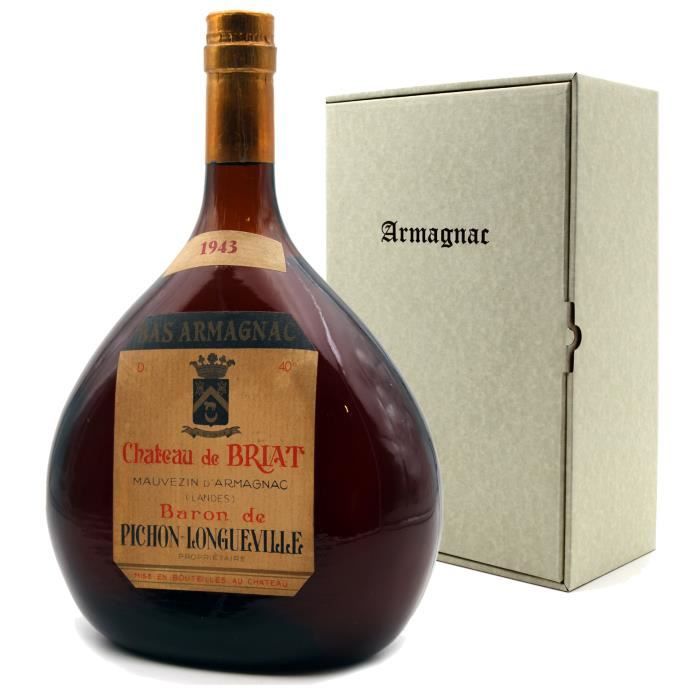 Bas-Armagnac Château de Briat 1943 - Baron de Pichon Longueville - Magnum 150cl