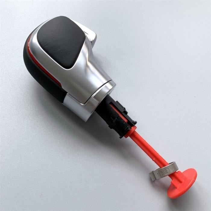 Pièces Auto,Modification Chrome mat pommeau de levier de vitesse DSG couvercle capuchon rouge pour VW Golf MK6 MK7 R GTI - Type B