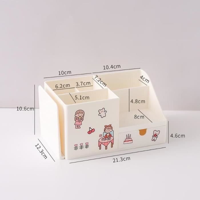 Boîtes de rangement et bacs,2 en 1 Multifonction Organiseur De Bureau Porte Stylo Livres Support Serre livres Autocollant- Type S #B