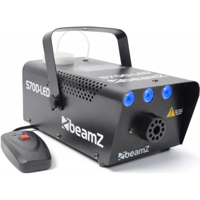 Beamz S700-LED - Machine à fumée avec LED effet glace pour Halloween, 700 Watts, 3 x LED Bleu, 75m3 de fumée