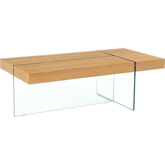 Table basse -Taormina- - 120 x 60 x 40 cm - Finition chêne