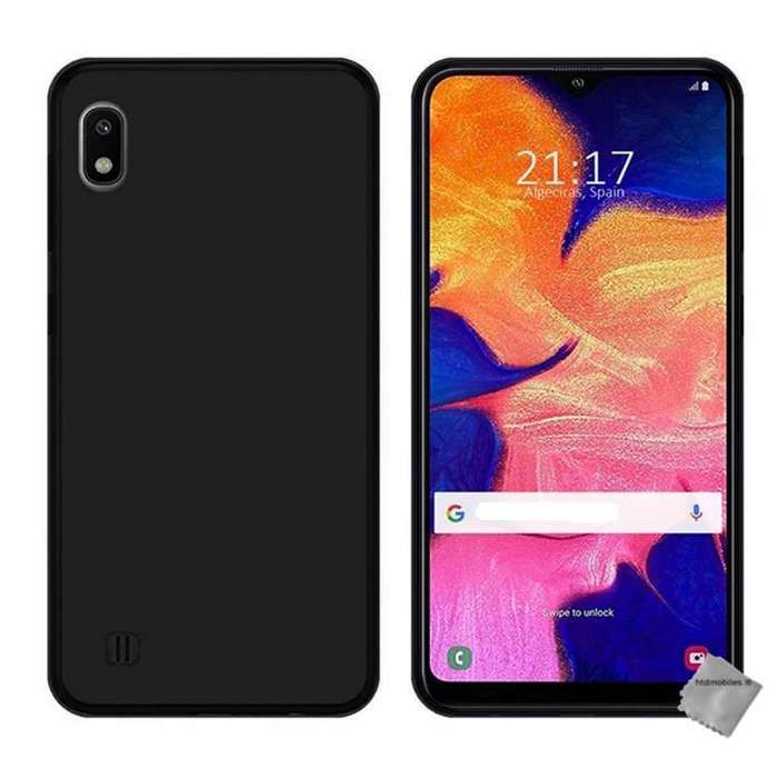 Coque silicone gel fine pour Samsung Galaxy A10 + film ecran - NOIR
