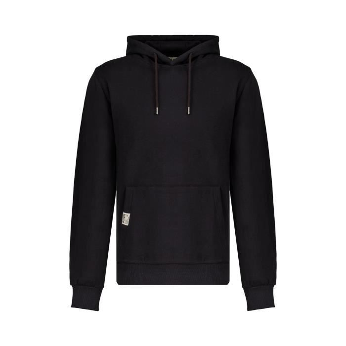 DEELUXE Sweat uni à capuche en coton bio REDO Black