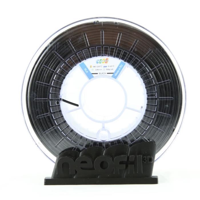 Neofil3D Cartouche de filament PLA - 1,75mm - Noir - 750 g
