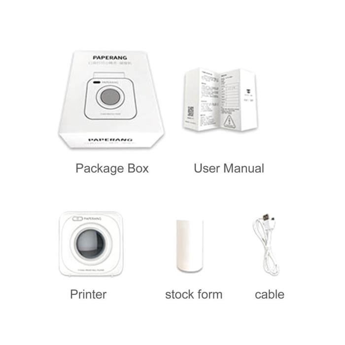 Paperang P1 Small Imprimante photo instantanée de téléphone portable sans fil Bluetooth 4.0