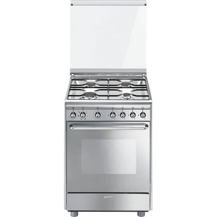 Smeg Concert CX60SV9 Cuisinière pose libre largeur : 60 cm profondeur : 60 cm hauteur : 85 cm classe A inox