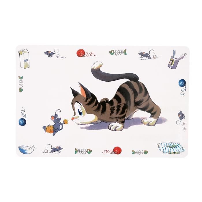 TRIXIE Set de table Comic Cat 44 × 28 cm pour chat