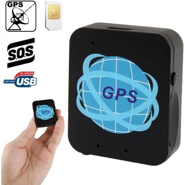 Mini Traceur GPS Tracker Gprs Micro Espion GSM Rappel Automatique Sos Noir Plastique YONIS