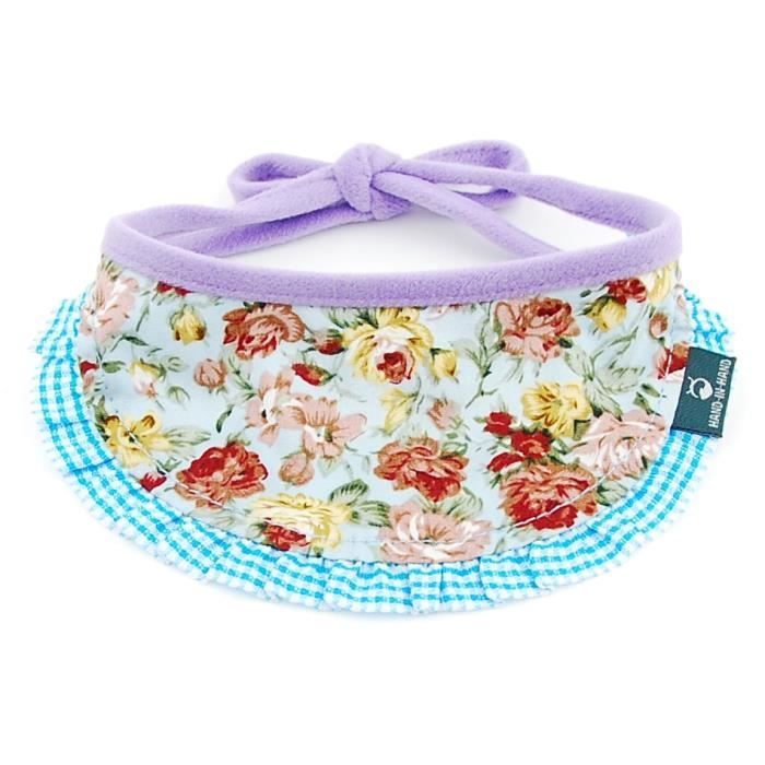 4 Blue Floral-S -Collier ajustable pour chien chat - Tissu écossais,écharpe ajustable,lavable,pour chat,chiot,accessoires d'ani