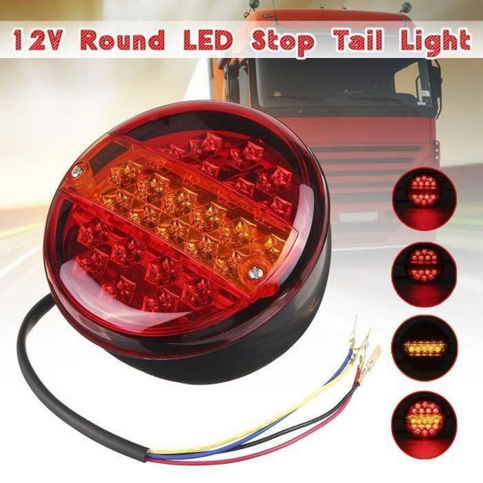 Feux Remorque LED 18 LEDs - Kit Complet 7,5m Câble + Fiche 7 Broches - Étanche IP65