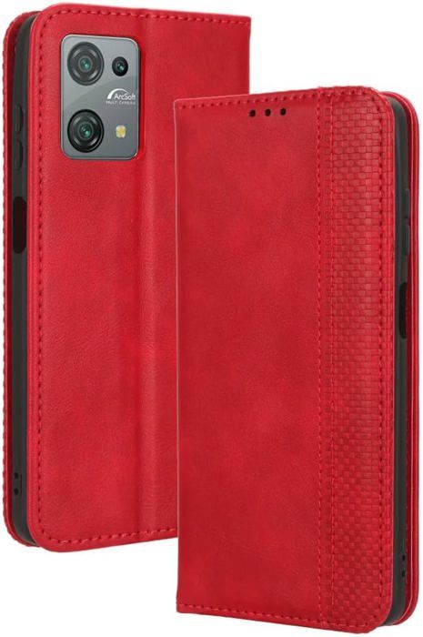 Étui Portefeuille En Cuir PU Pour Blackview Oscal Pilot 3 - Rabat Magnétique, Compartiment Cartes, Protection Complète (Marron)