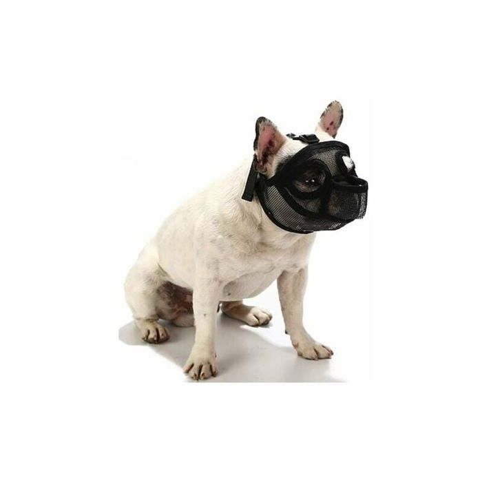 Meilleurs prix pour Muselière pour chien à museau court - Muselière réglable en maille respirante pour bouledogue pour chiens mordants, mâchants et