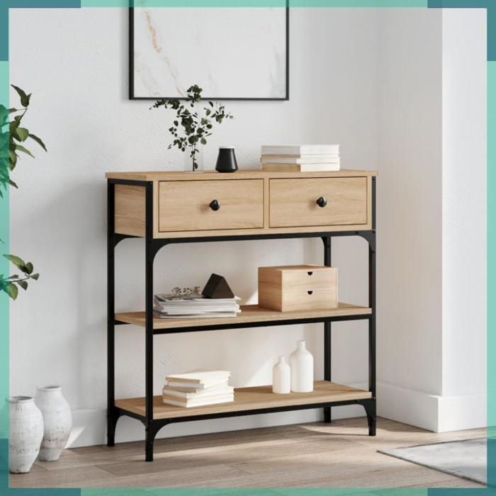 ASHATA Table console chêne sonoma 725x25x75 cm bois dingénierie -FHE834186