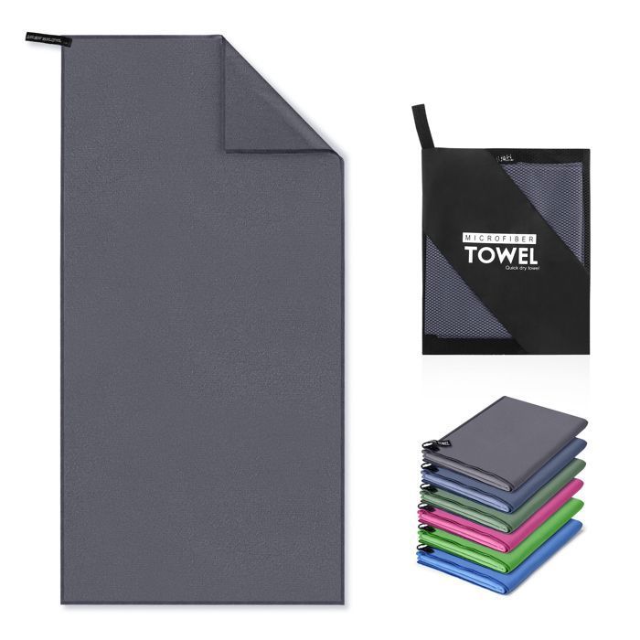YC Kitchen Serviette Microfibre De Sport – 70x140 Cm, Absorbante, Séchage Rapide, Légère, 6 Couleurs, Avec Sac Filet