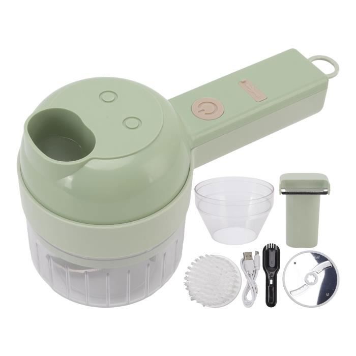 Hililand mini hachoir à légumes électrique Coupe-légumes électrique 4 en 1 Mini 200 ml USB chargeant le robot culinaire sans-keeper - Keeper