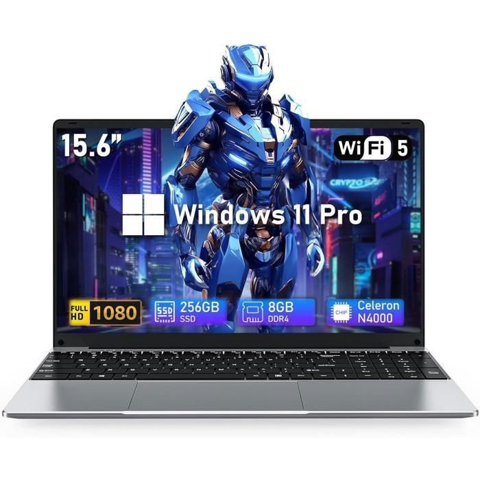 PC Portable-15.6",Intel Celeron N4000 (Jusqu'à 2,6 GHz),8Go RAM DDR4